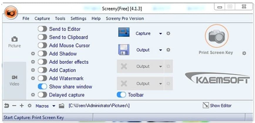 Screeny���I��Ļ�؈D�������dʹ�Î���